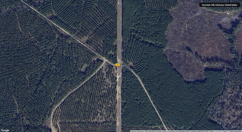 Aerial photograph showing several hundred acres of loblolly pine plantations