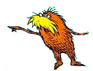 cartoon illustration of the Lorax